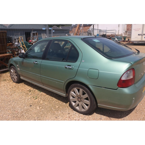 5 - ROVER 45 CONNOISSEUR 04 PLATE WITH KEYS & PAPERWORK IN OFFICE