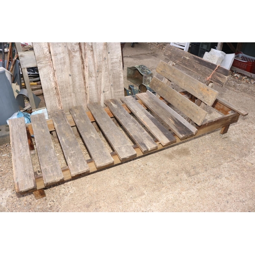 109 - WOODEN SUN LOUNGER