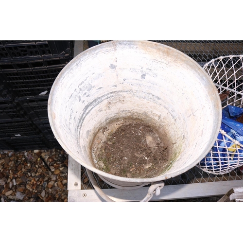 13 - GALVANIED BUCKET WITH LID A COVER