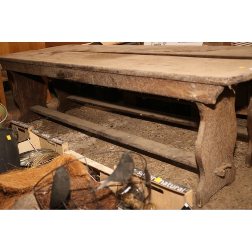 133 - PAIR OF WOODEN BENCHES