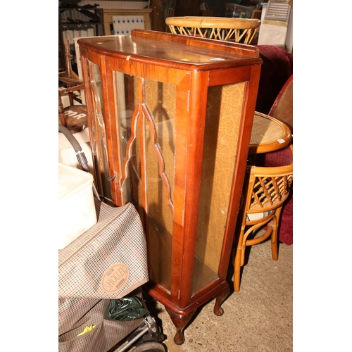 213 - 1950'S VENEER DISPLAY CABINET