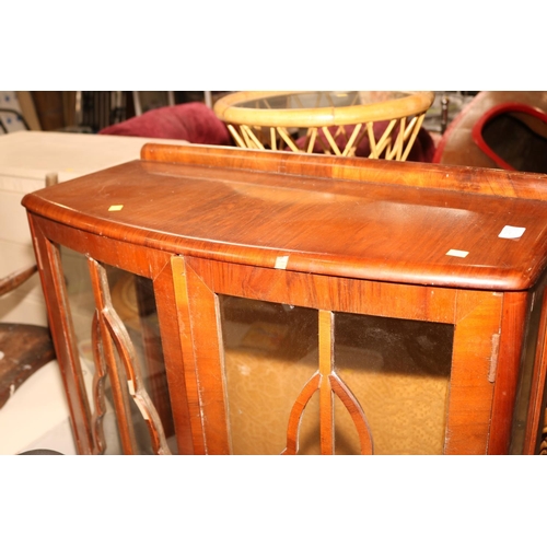 213 - 1950'S VENEER DISPLAY CABINET