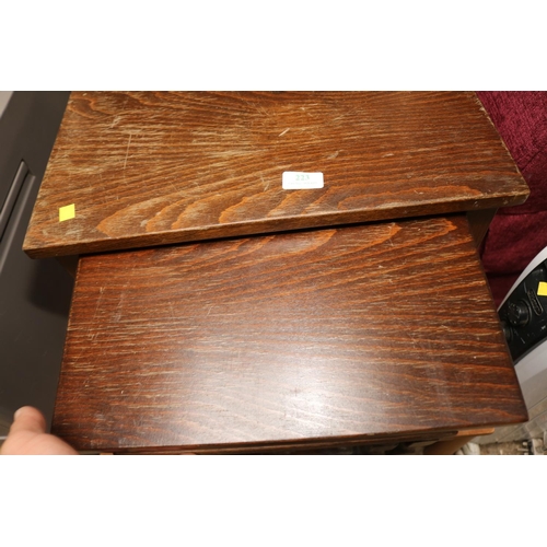 223 - BEECH COFFEE TABLE & NEST OF 3 TABLES