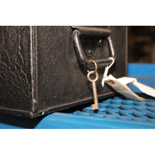 236 - METAL DOCUMENT BOX & KEY