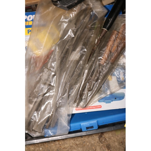 245 - 4 X CRATES OF TOOLS INC SPANNERS/FILES/HAMMERS ETC