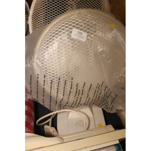 292 - 3 X FAN HEATERS - WARRANTED UNTIL NOON TUES FOLLOWING THE ABOVE SALE