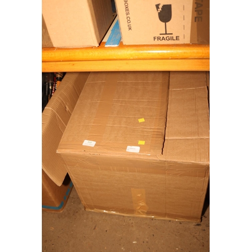 335 - BOX OF CURTAINS/DIY BOOKS/STORAGE BOXES