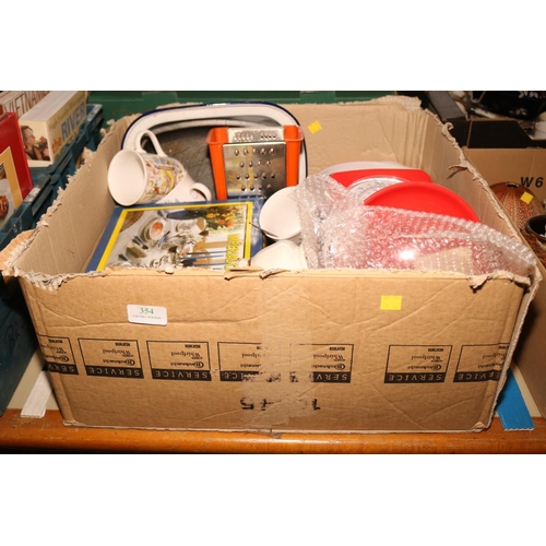 354 - 1 BOX OF KITCHEN ITEMS