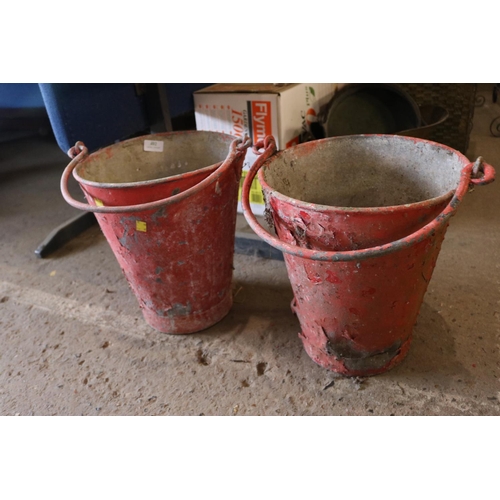 402 - 2 X VINTAGE FIRE BUCKETS