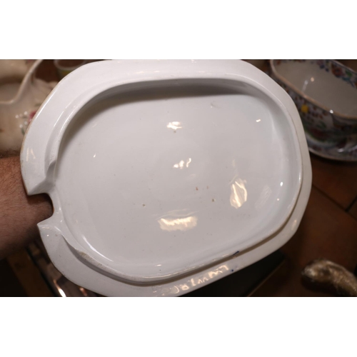 418 - MASONS LARGE TUREEN WITH COVER & PLATE