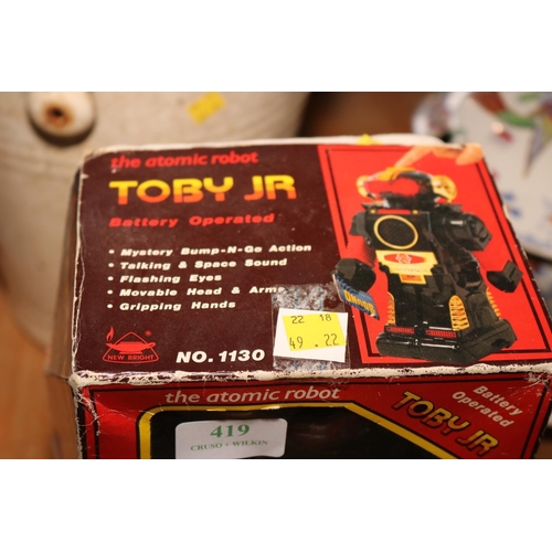 419 - ROBOT TOBY JNR (BOXED) TALKING BLACK MODEL B2