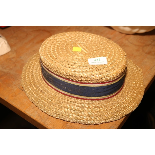 422 - STRAW BOATER HAT