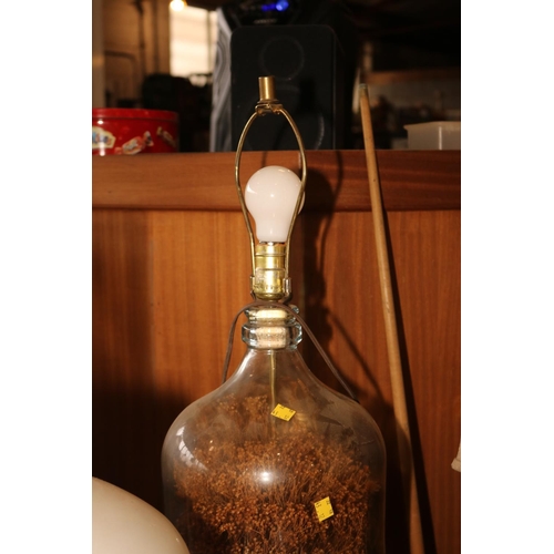 426 - LARGE TERRARIUM TABLE LAMP - WARRANTED UNTIL NOON TUES FOLLOWING THE ABOVE SALE