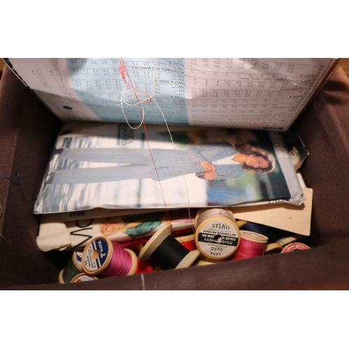 437A - SEWING BOX & CONTENTS