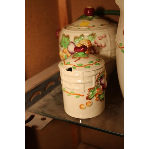 458 - A J WILKINSON VINTAGE BISCUIT BARREL & PRESERVE JAR