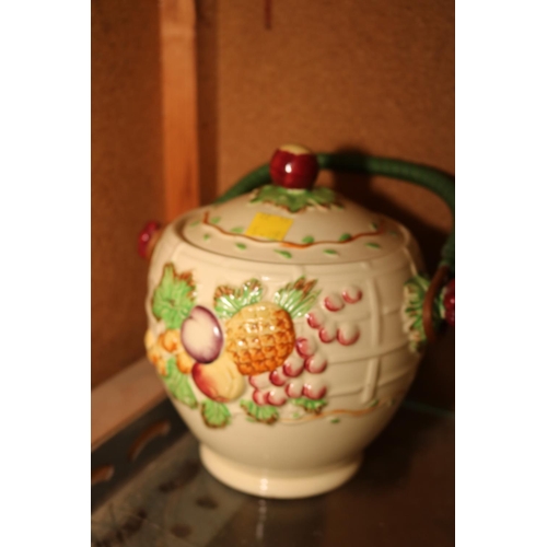 458 - A J WILKINSON VINTAGE BISCUIT BARREL & PRESERVE JAR