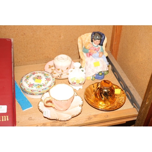 514 - COALPORT ITEMS/ROYAL DOULTON ''SWEET DREAMS'' FIGURE AND PRETTY VINTAGE CUPS & SAUCERS SETS