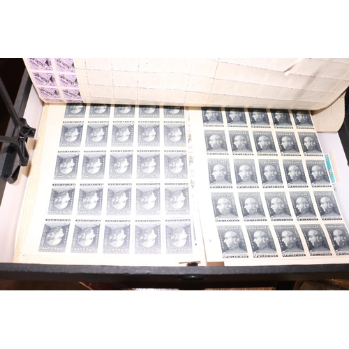 516 - BOX FILE OLD SHEETSS OF MINT STAMPS