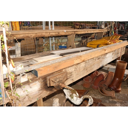 53 - LARGE WORKBENCH WITH RECORD NO 53 VICE