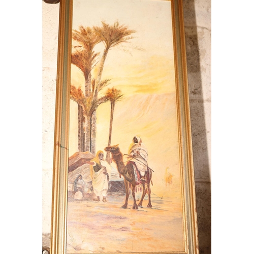 554 - 2 X 1930'S OIL ON CANVASS - DESERT SCENES