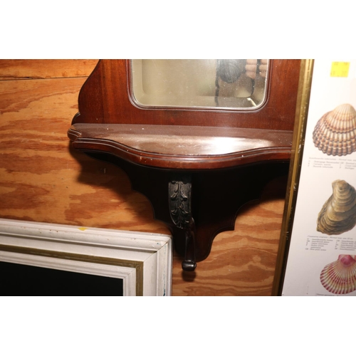 561 - MAHOGANY FRAMED MIRROR