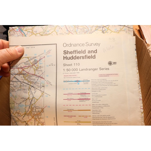 590 - BOX OF MAPS