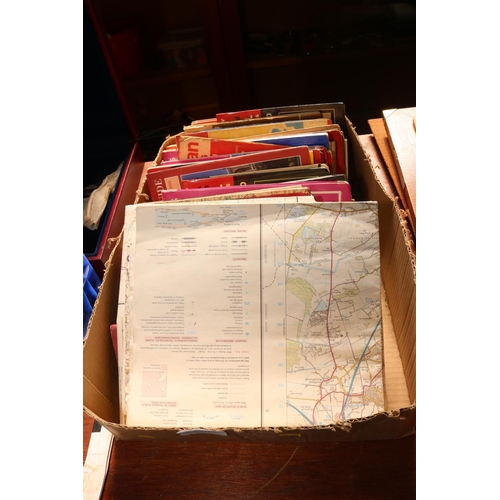 590 - BOX OF MAPS