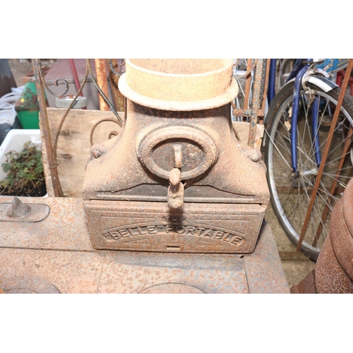 60 - ANTIQUE CAST IRON STOVE