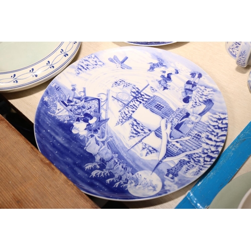 605 - BLUE & WHITE ASSORTED CHINA