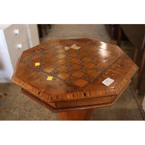 638 - ANTIQUE VELVET LINED TRUMPET TABLE