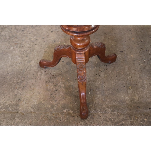 638 - ANTIQUE VELVET LINED TRUMPET TABLE