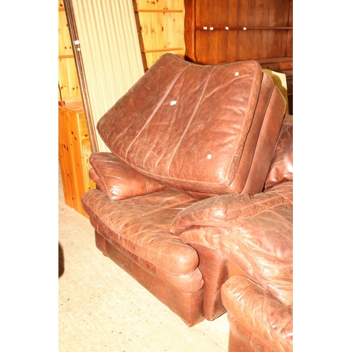 655 - 3 PIECE LEATHER SUITE