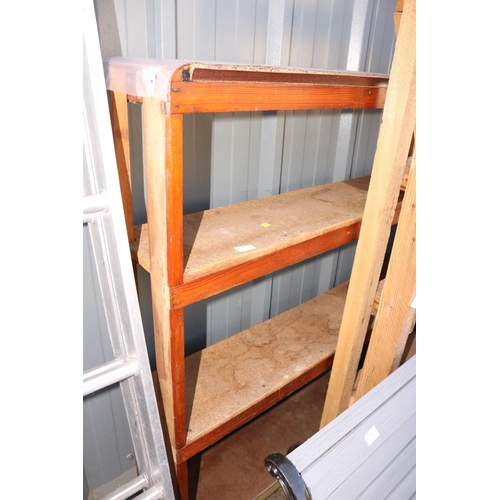 7 - 2 X WOODEN SHELFS