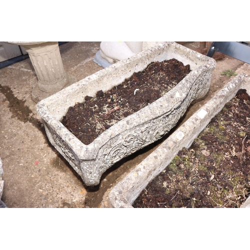 77 - PAIR OF TROUGH PLANTERS