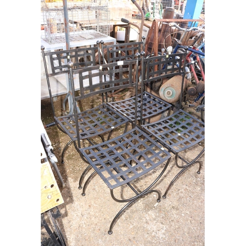 96 - SET OF 4 METAL GARDEN CHAIRS