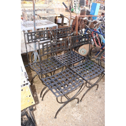 96 - SET OF 4 METAL GARDEN CHAIRS