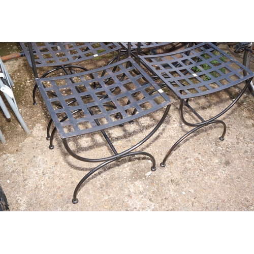 96 - SET OF 4 METAL GARDEN CHAIRS