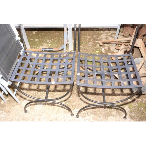 96 - SET OF 4 METAL GARDEN CHAIRS