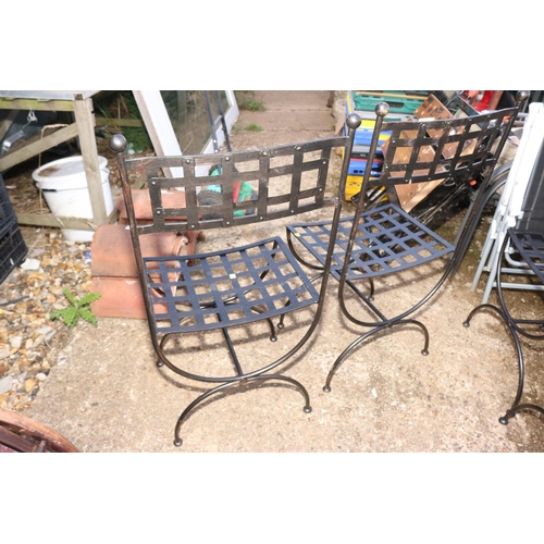 96 - SET OF 4 METAL GARDEN CHAIRS