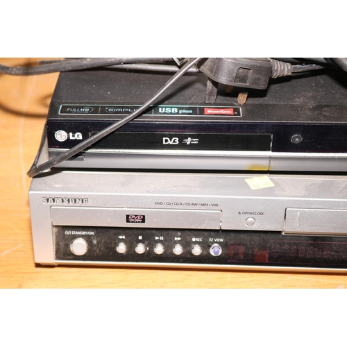 101 - SAMSUNG DVD & VIDEO PLAYER AND LG RECORDER (BOTH WITH REMOTES) - WARRANTED UNTIL 12 NOON TUESDAY FOL... 