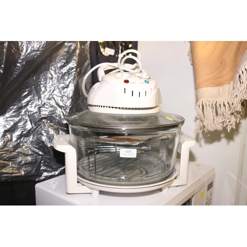 105 - HALOGEN OVEN - NEVER USED - WARRANTED UNTIL 12 NOON TUESDAY FOLLOWING THE ABOVE SALE