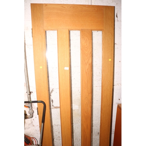 113 - GLAZED HARDWOOD DOOR - H78'' X W30''