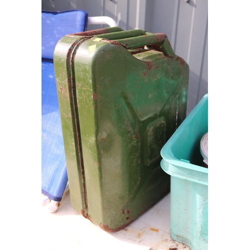 2 - BLUE BACK REST/JERRY CAN