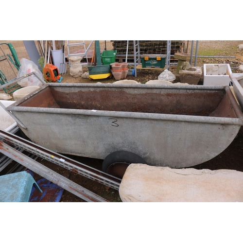 59 - 3 WHEEL GLVANISED FEED BIN
