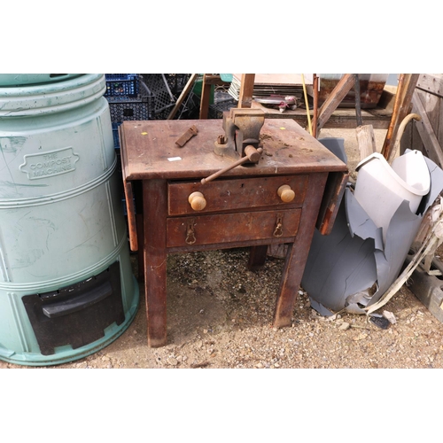 63 - WORK BENCH & VICE
