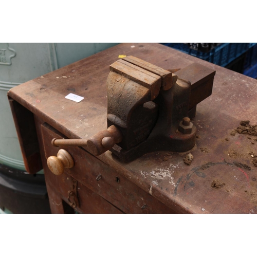 63 - WORK BENCH & VICE