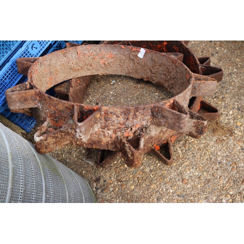 67 - PAIR SPIKE WHEELS