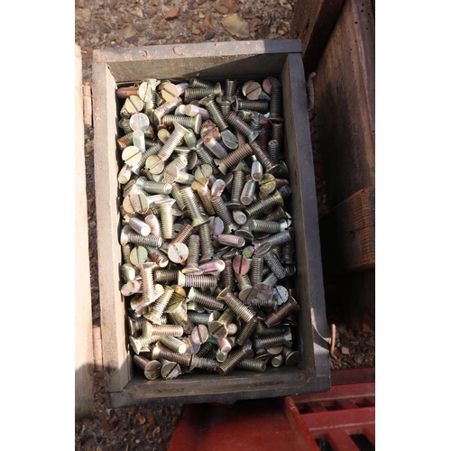 83 - MISC BITS - NAILS, SCREWS, WHEEL, ETC