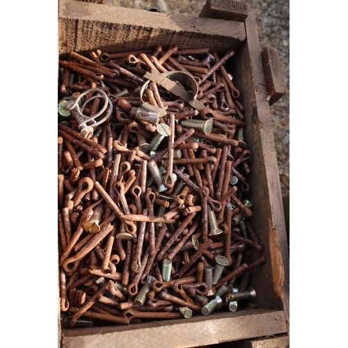 83 - MISC BITS - NAILS, SCREWS, WHEEL, ETC