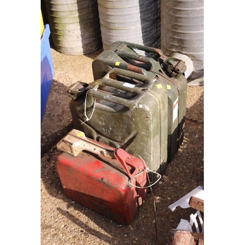 84 - 3 METAL JERRY CANS
